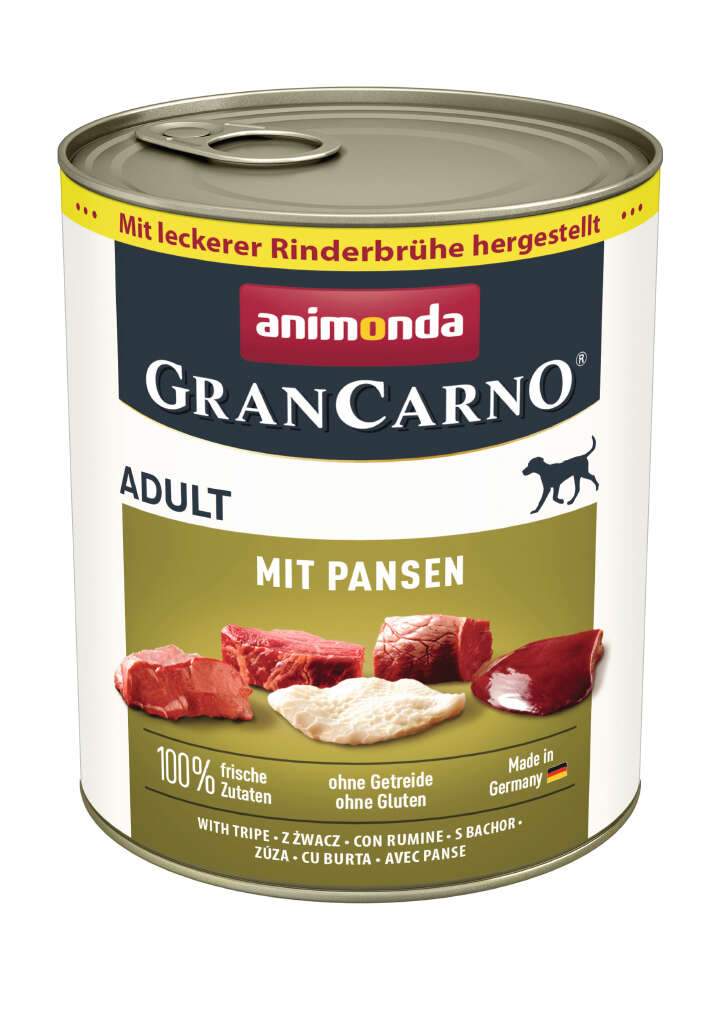 animonda Hunde-Nassfutter GranCarno Adult mit Pansen